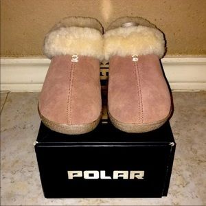 New Women’s Genuine Suede Warm Mule Slippers